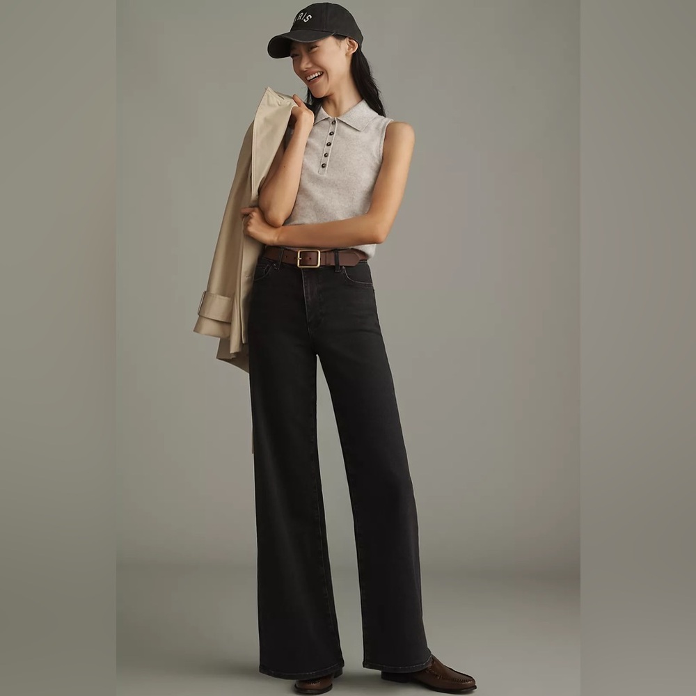 NEW Frame Le Slim Palazzo High-Rise Wide Leg